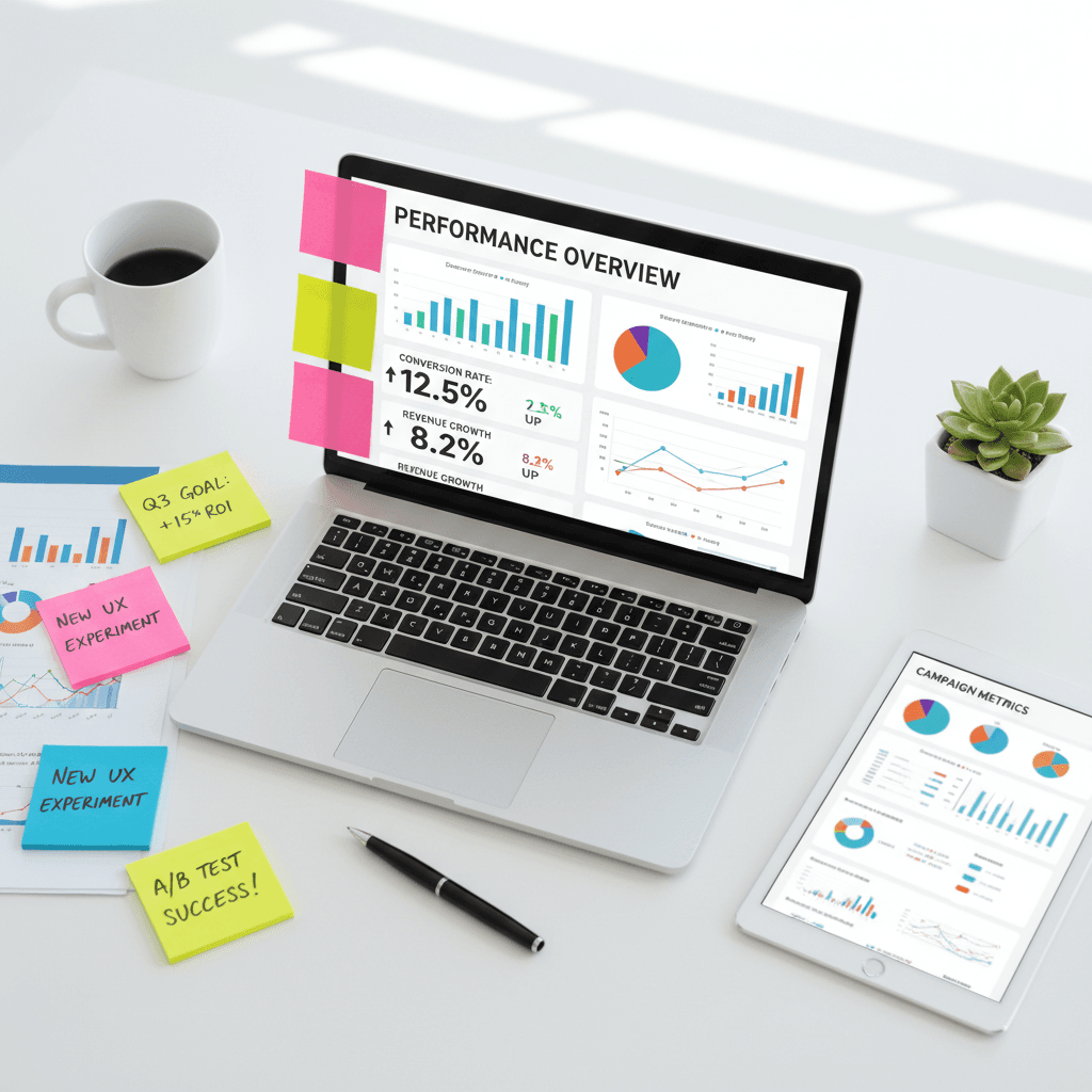 Campaign analytics dashboard and performance metrics